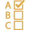 A B C with check boxes. It's your choice. Take Advisor Plus online practice quizzes.